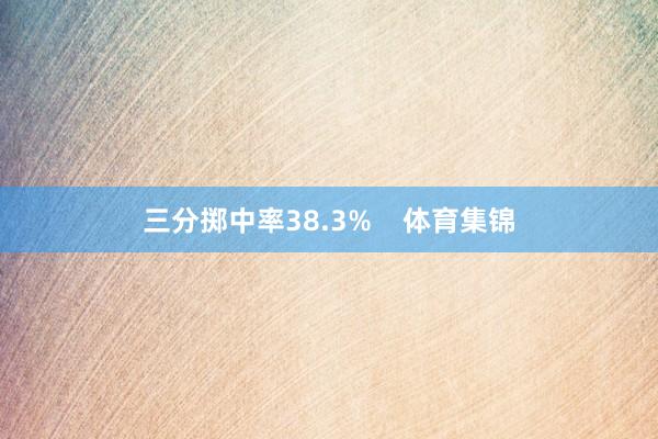 三分掷中率38.3%    体育集锦