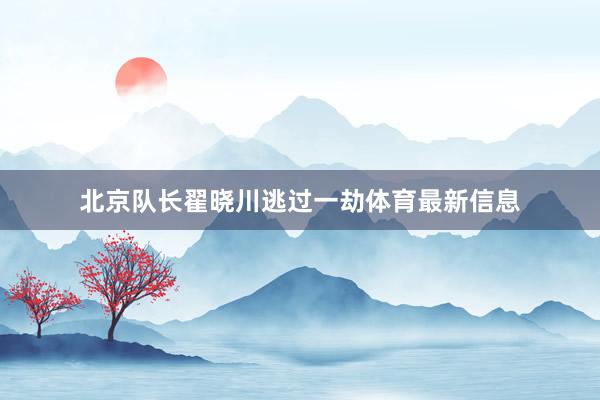 北京队长翟晓川逃过一劫体育最新信息