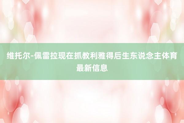 维托尔-佩雷拉现在抓教利雅得后生东说念主体育最新信息