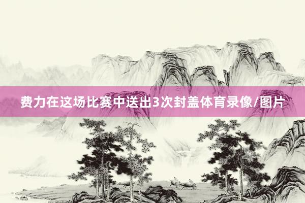 费力在这场比赛中送出3次封盖体育录像/图片