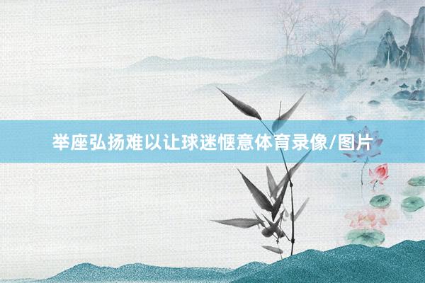 举座弘扬难以让球迷惬意体育录像/图片