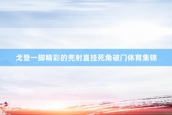 戈登一脚精彩的兜射直挂死角破门体育集锦