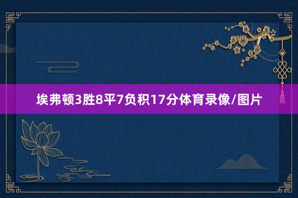 埃弗顿3胜8平7负积17分体育录像/图片