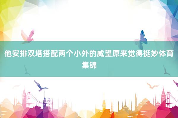 他安排双塔搭配两个小外的威望原来觉得挺妙体育集锦