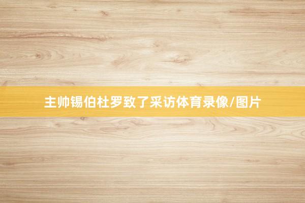 主帅锡伯杜罗致了采访体育录像/图片