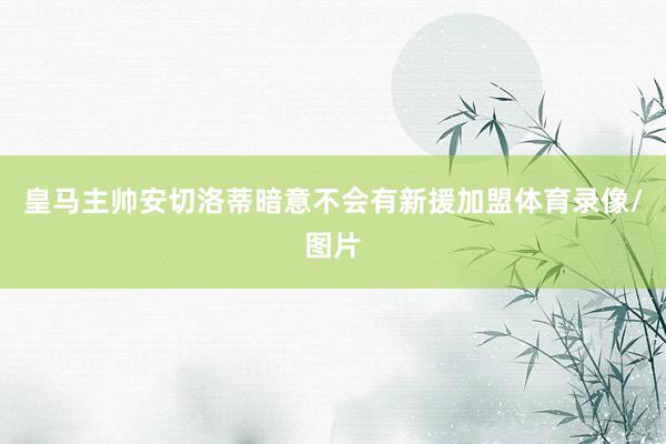 皇马主帅安切洛蒂暗意不会有新援加盟体育录像/图片