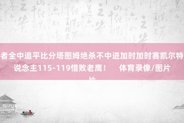 后者全中追平比分塔图姆绝杀不中进加时加时赛凯尔特东说念主115-119惜败老鹰！    体育录像/图片
