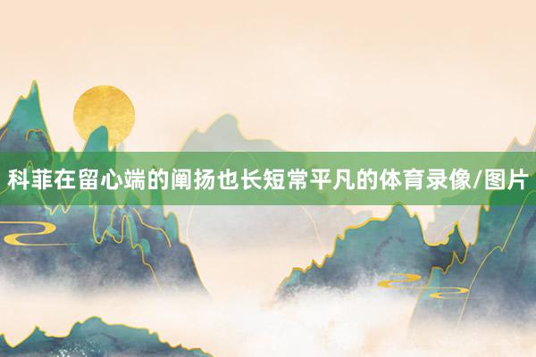 科菲在留心端的阐扬也长短常平凡的体育录像/图片
