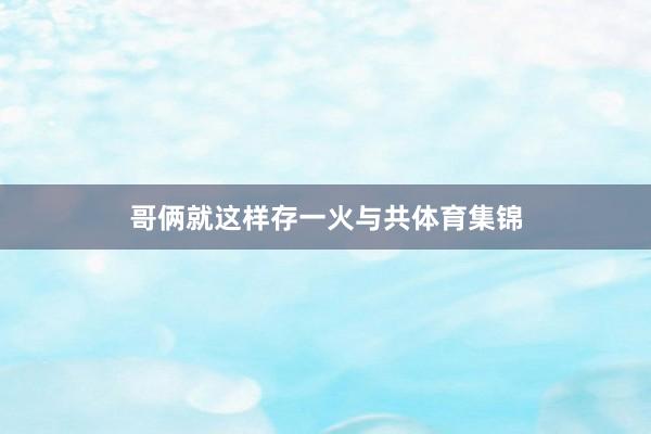 哥俩就这样存一火与共体育集锦