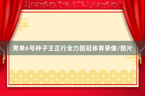 男单6号种子王正行全力图冠体育录像/图片