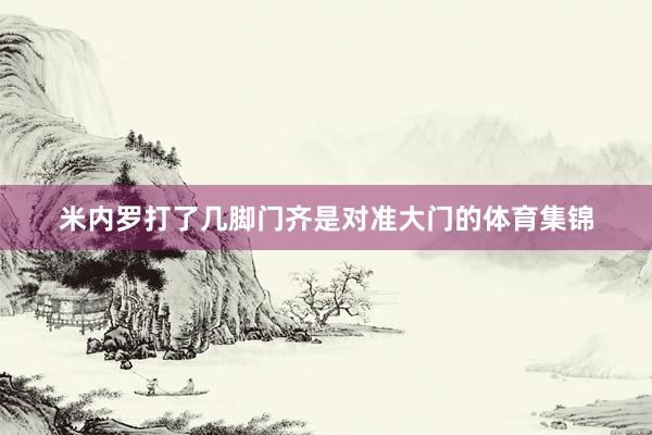 米内罗打了几脚门齐是对准大门的体育集锦