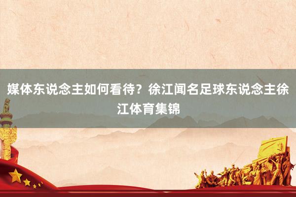媒体东说念主如何看待？徐江闻名足球东说念主徐江体育集锦