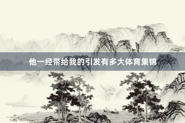 他一经带给我的引发有多大体育集锦