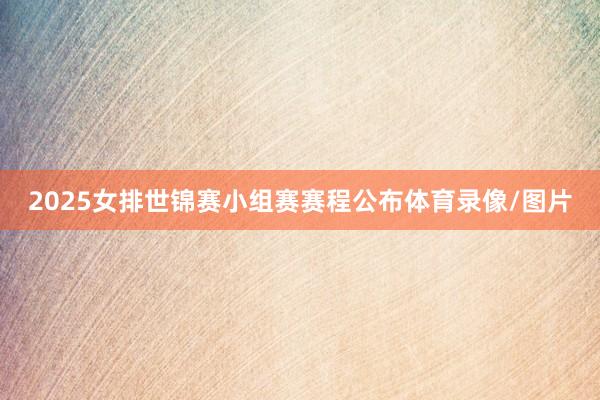 2025女排世锦赛小组赛赛程公布体育录像/图片