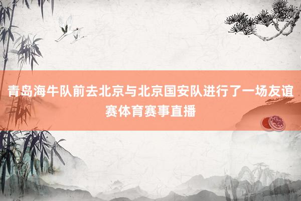 青岛海牛队前去北京与北京国安队进行了一场友谊赛体育赛事直播