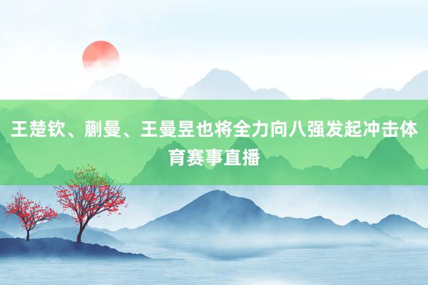 王楚钦、蒯曼、王曼昱也将全力向八强发起冲击体育赛事直播