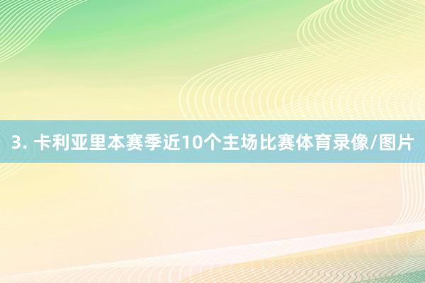 3. 卡利亚里本赛季近10个主场比赛体育录像/图片