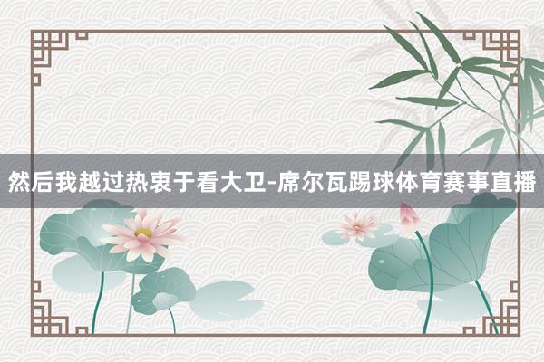 然后我越过热衷于看大卫-席尔瓦踢球体育赛事直播