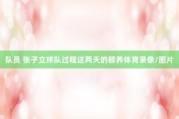 队员 张子立球队过程这两天的颐养体育录像/图片