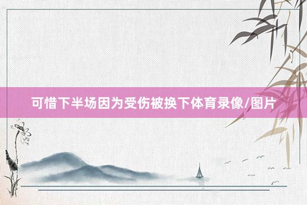 可惜下半场因为受伤被换下体育录像/图片