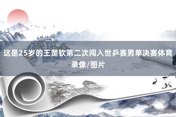 这是25岁的王楚钦第二次闯入世乒赛男单决赛体育录像/图片