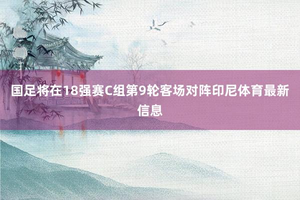 国足将在18强赛C组第9轮客场对阵印尼体育最新信息