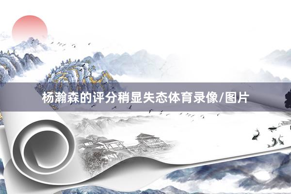 杨瀚森的评分稍显失态体育录像/图片