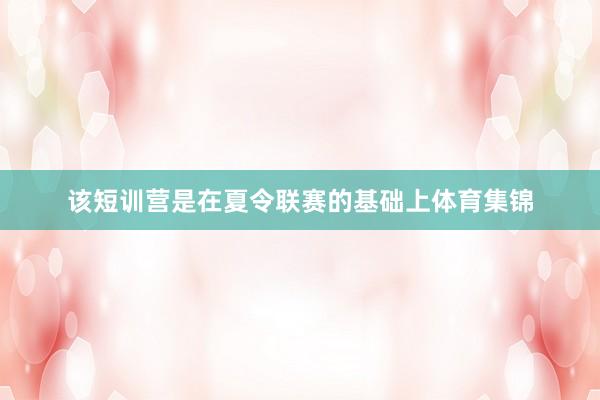 该短训营是在夏令联赛的基础上体育集锦