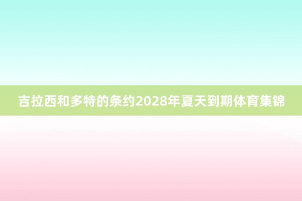 吉拉西和多特的条约2028年夏天到期体育集锦
