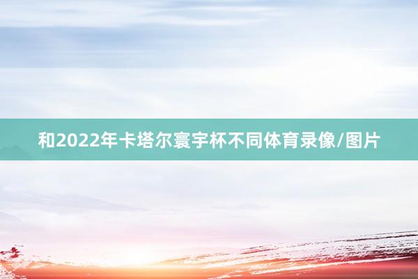 和2022年卡塔尔寰宇杯不同体育录像/图片