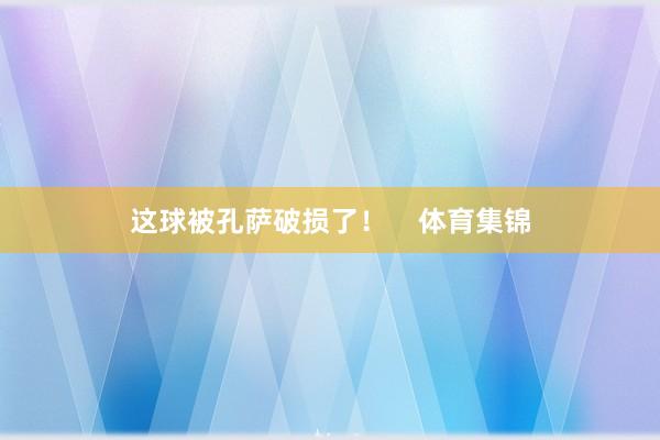 这球被孔萨破损了！    体育集锦