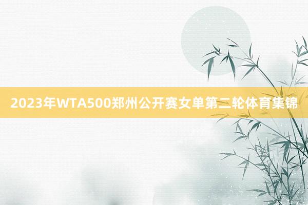 2023年WTA500郑州公开赛女单第二轮体育集锦
