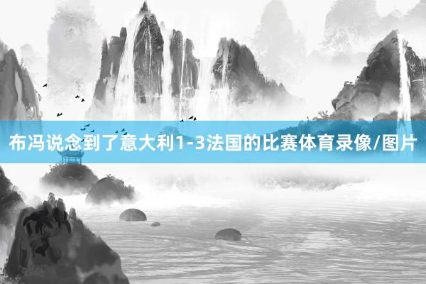 布冯说念到了意大利1-3法国的比赛体育录像/图片