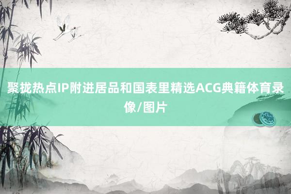 聚拢热点IP附进居品和国表里精选ACG典籍体育录像/图片