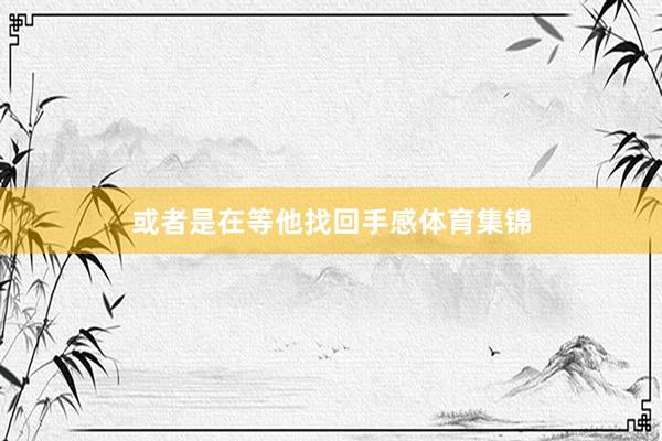 或者是在等他找回手感体育集锦