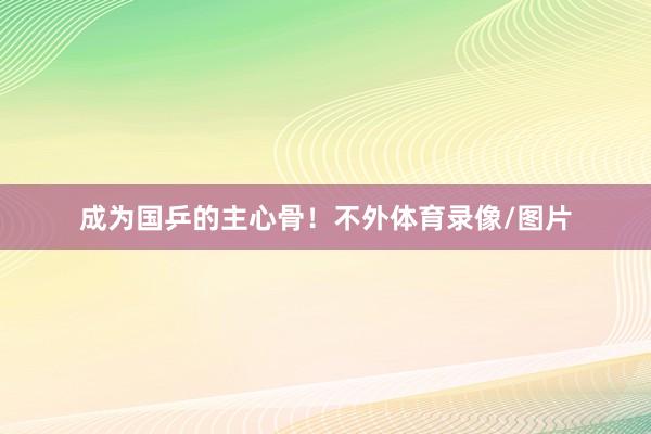 成为国乒的主心骨！不外体育录像/图片