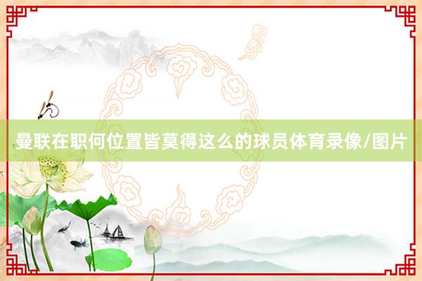 曼联在职何位置皆莫得这么的球员体育录像/图片