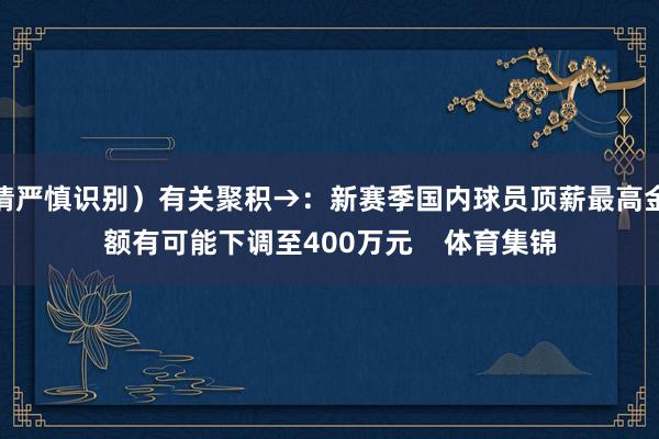 请严慎识别）有关聚积→：新赛季国内球员顶薪最高金额有可能下调至400万元    体育集锦