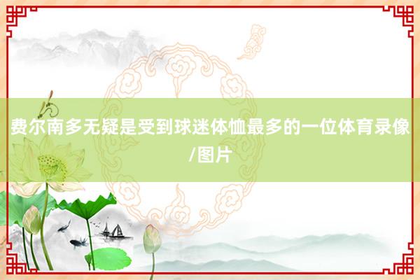 费尔南多无疑是受到球迷体恤最多的一位体育录像/图片